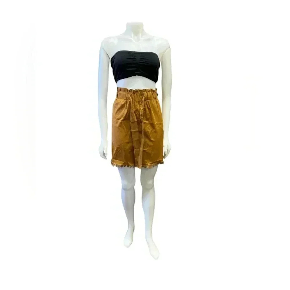 Ella Rafaella NWT Shorts High Wasted Brown Plus Size Size 2X